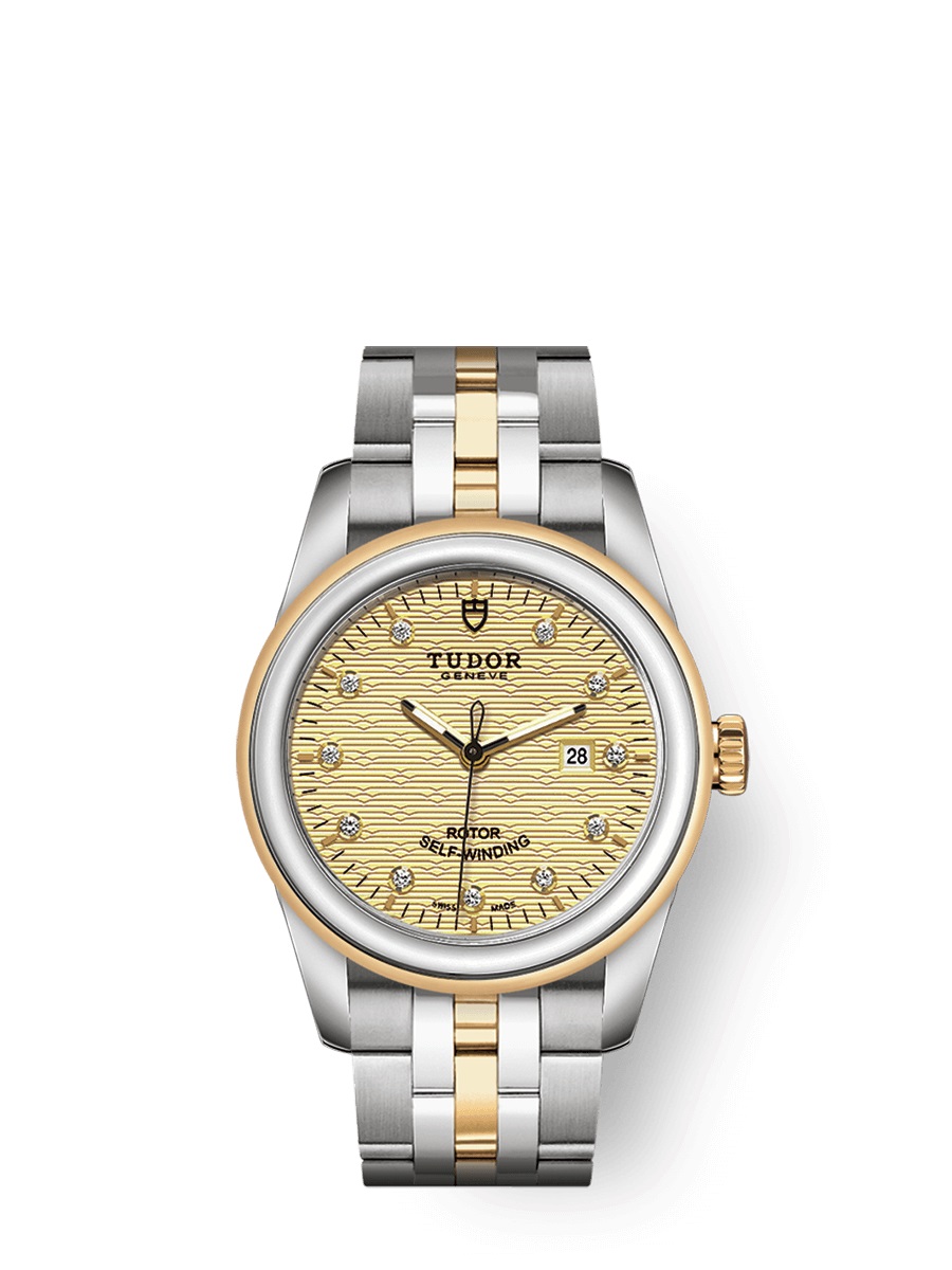 Tudor Glamour Date Automatic Diamond Ladies Watch 53003-0004