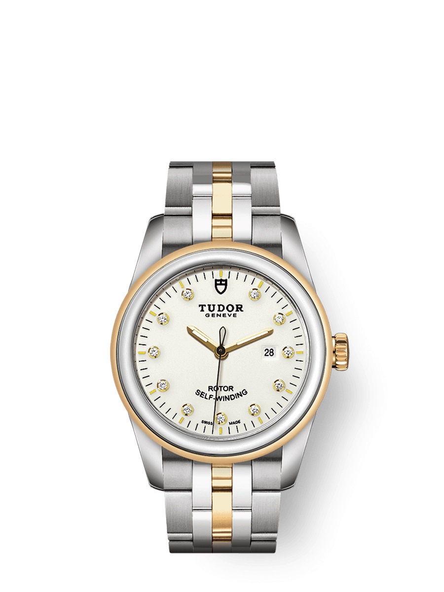 Tudor Glamour Date Automatic Diamond Ladies Watch 53003-0066