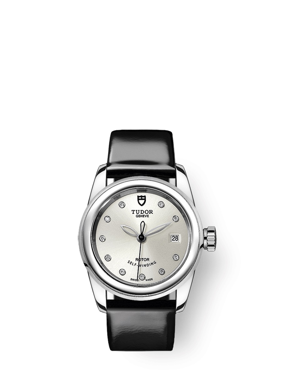 Tudor Glamour Date Automatic Diamond Silver Dial Ladies Watch 51000-0019