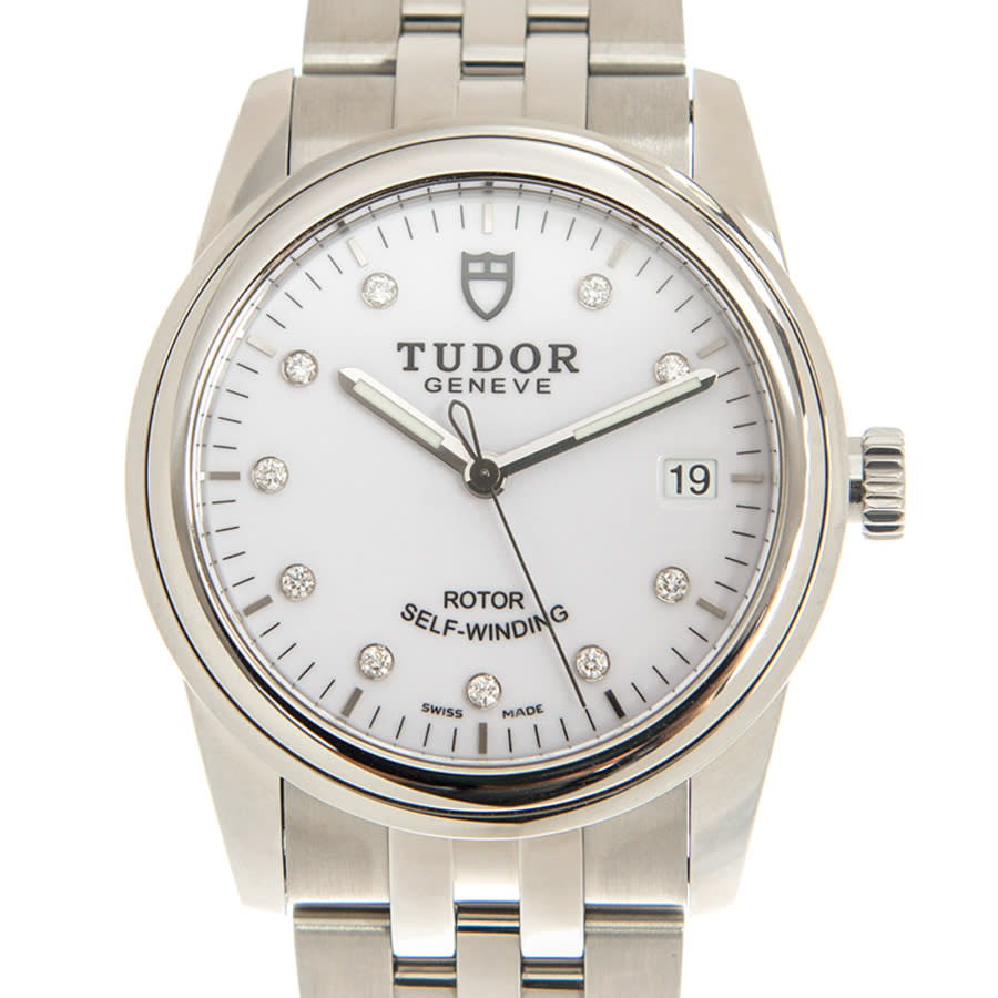 Tudor Glamour Date Automatic Diamond White Dial Unisex Watch 55000-68050-10DI-WT