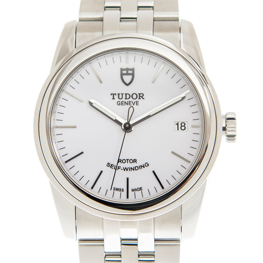 Tudor Glamour Date Automatic White Dial Unisex Watch 55000-68050-WT