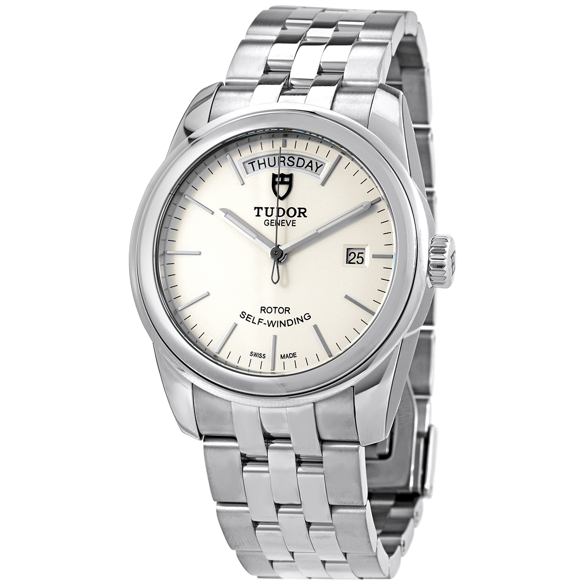 Tudor Glamour Day Date Automatic Opaline Dial Men's 39 mm Watch 56000-0181