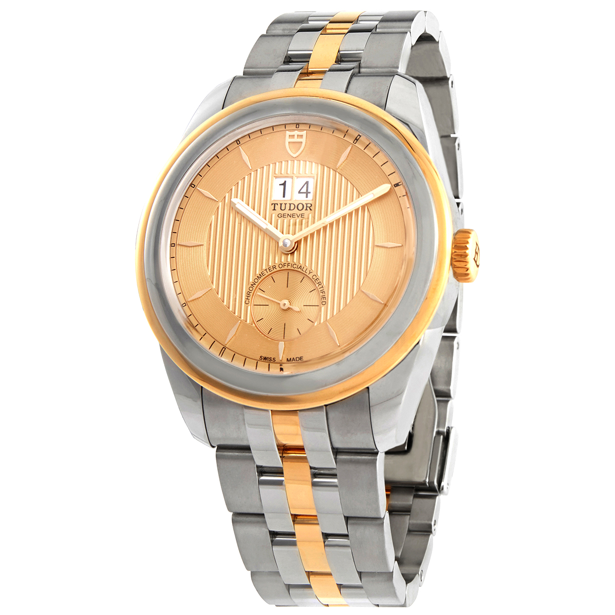 Tudor Glamour Double Date Automatic Gold Dial Men's 42 mm Watch M57103-0003