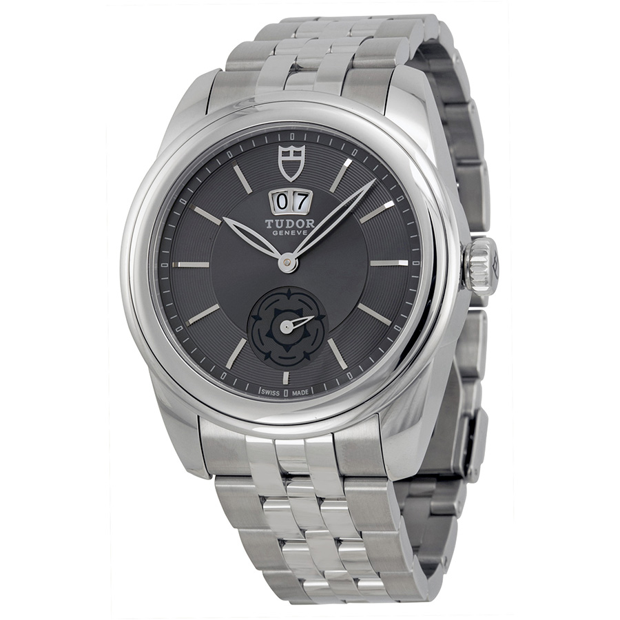 Tudor Glamour Mechanical Grey Dial Stainless Steel Watch 57000-GYSS