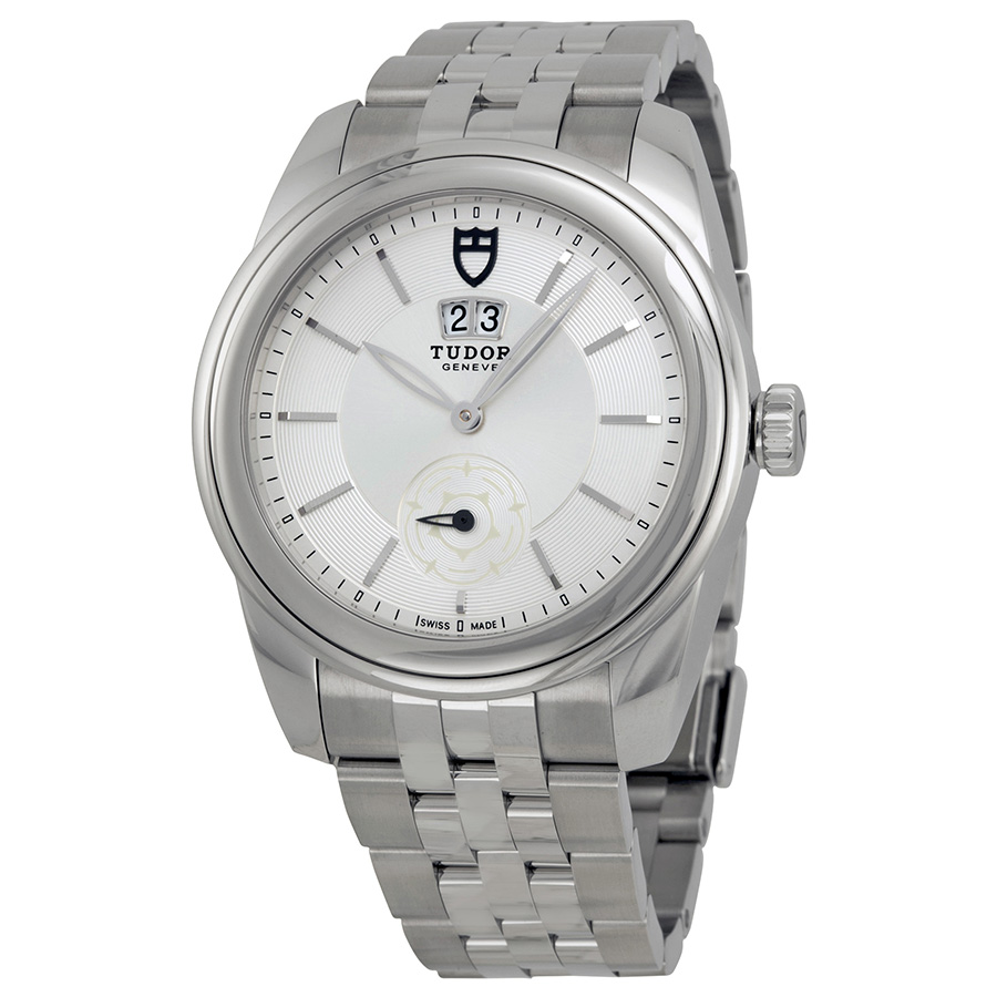 Tudor Glamour Mechanical Silver Dial Stainless Steel Watch 57000-SVSS