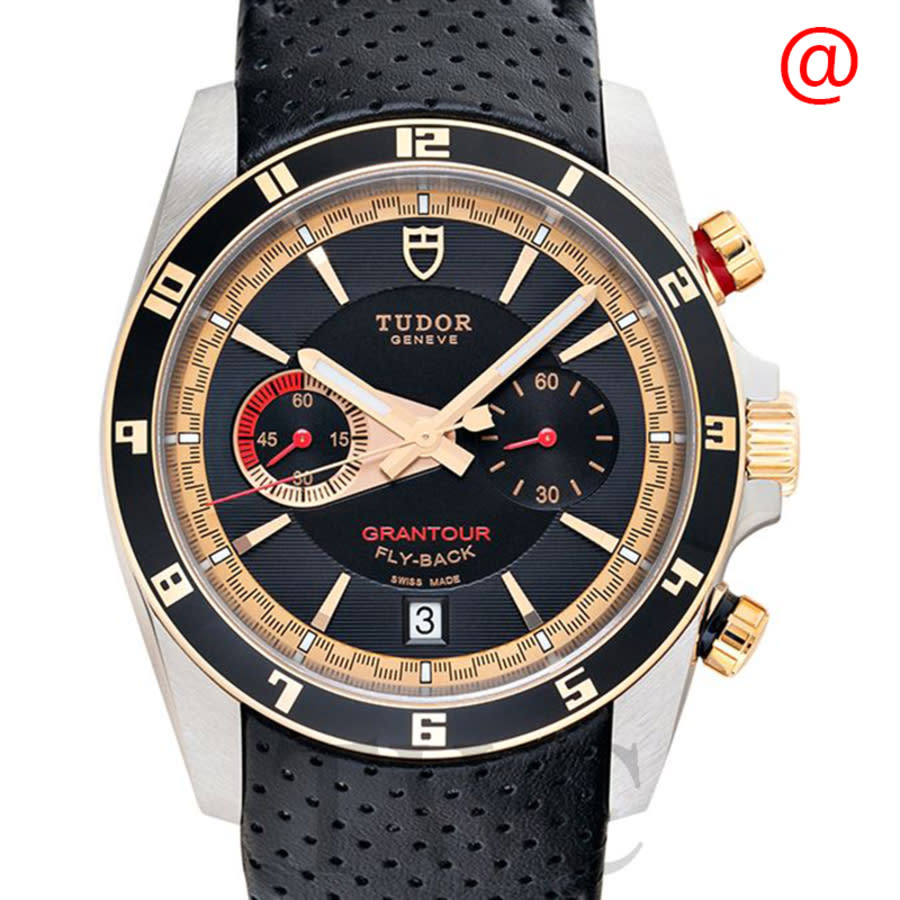 Tudor Grantour Chronograph Automatic Black Dial Men's Watch 20551N-LS