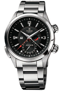 Tudor Heriatge Advisor Black Dial Stainless Steel Men's Watch 79620TN-BKSS