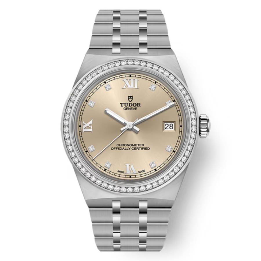Tudor Royal Automatic Chronometer Diamond Ivory Dial Watch M2836C1S0-0001
