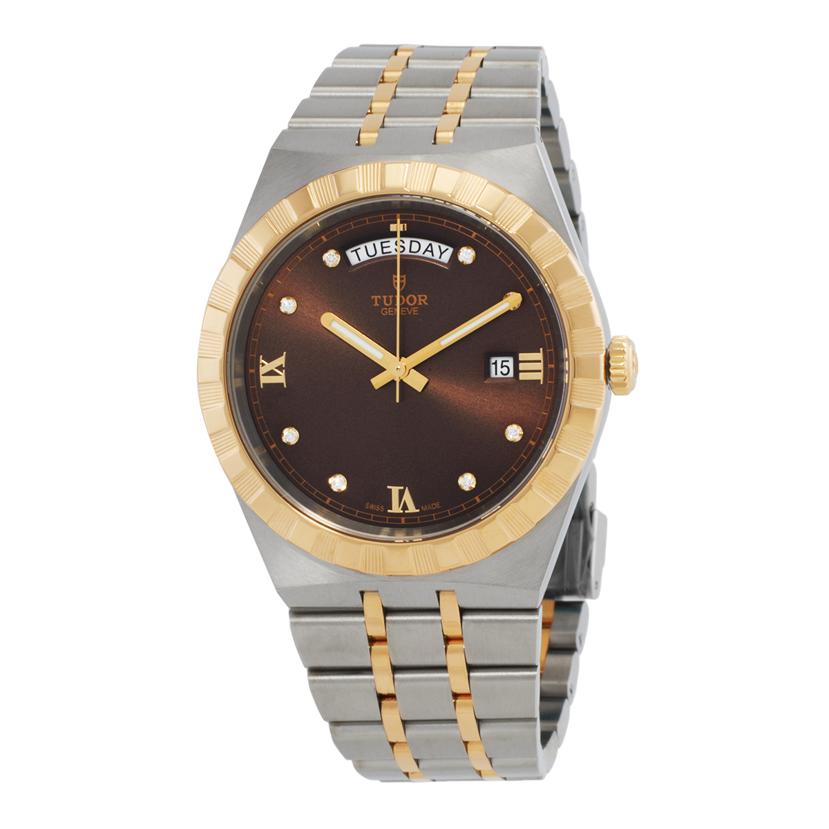 Tudor Royal Automatic Diamond Brown Dial Men's Watch M28603-0008