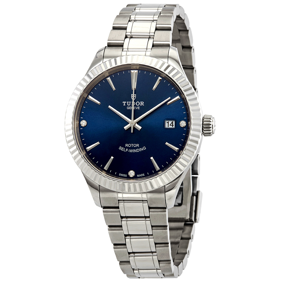 Tudor Style Automatic Blue Diamond Dial 38 mm Watch M12510-0017