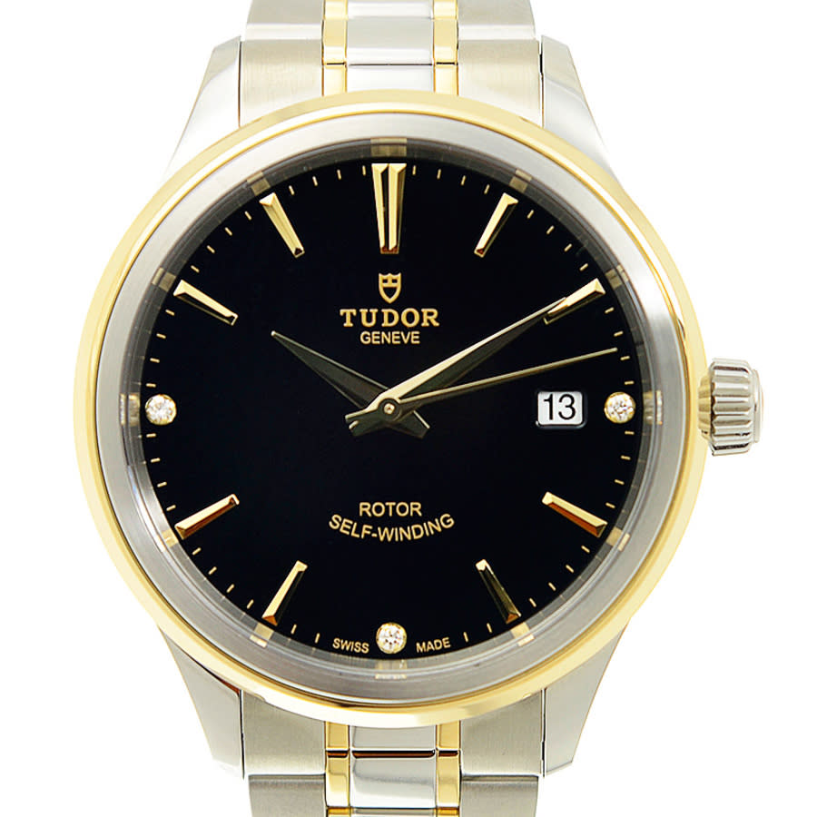Tudor Style Automatic Diamond Black Dial Men's Watch 12503-0006