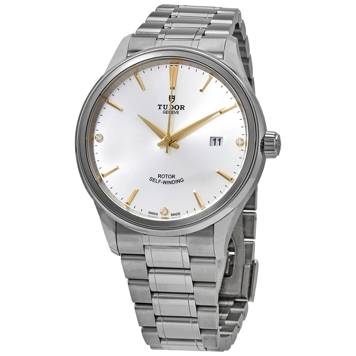Tudor Style Automatic Diamond Silver Dial Men's 41 mm Watch M12700-0019