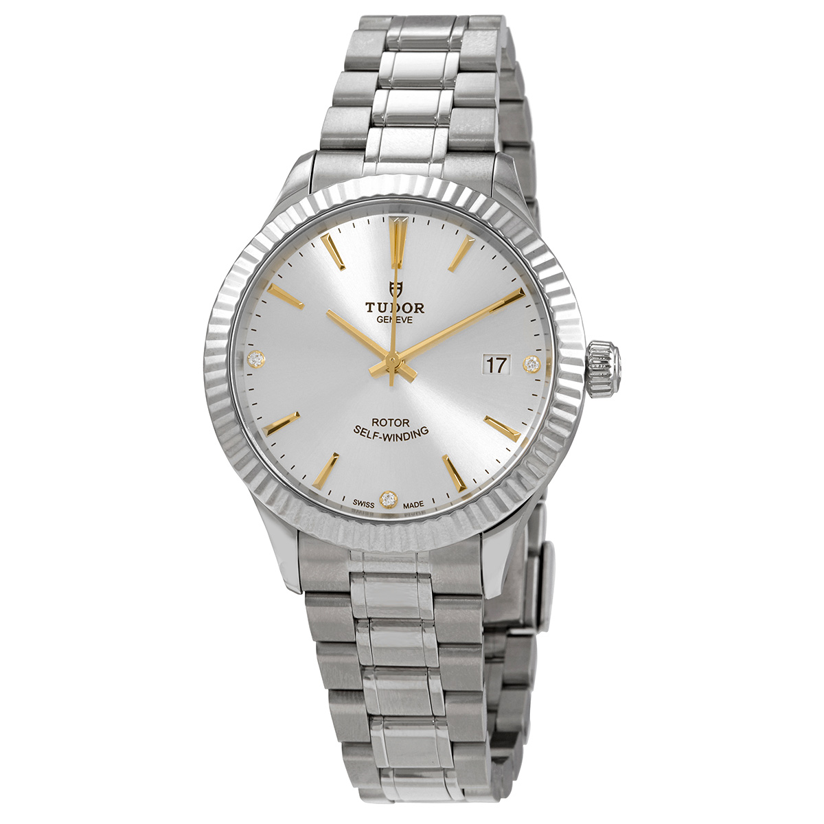 Tudor Style Automatic Diamond Silver Dial Unisex Watch M12510-0011