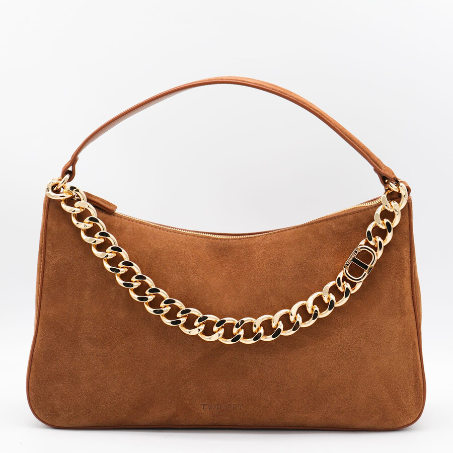 Twinset Brown Leather Liliane Shoulder Bag