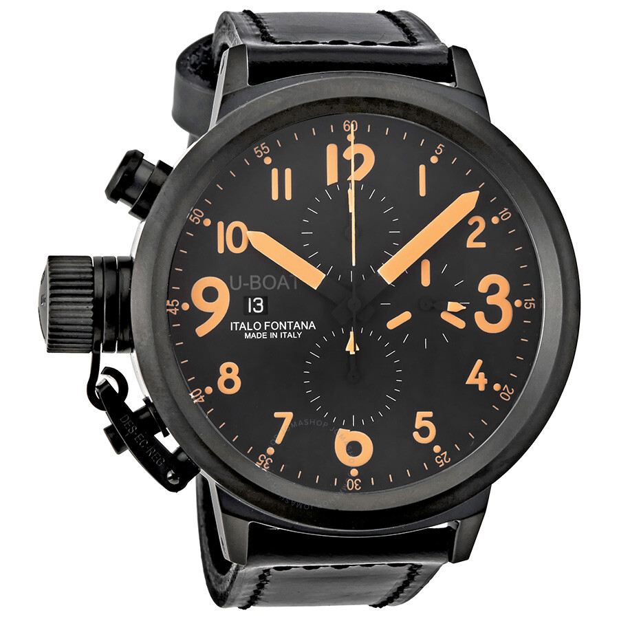 U-Boat Flightdeck CAB Automatic Chronograph Black Leather ...