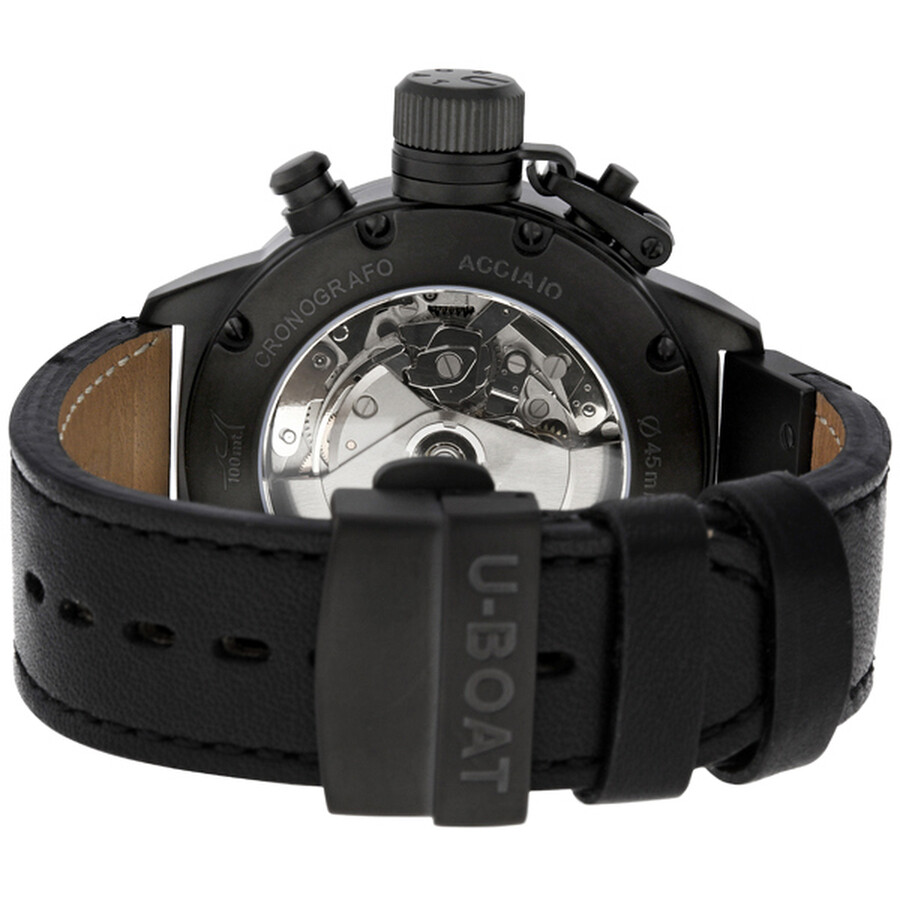 UBoat Classico CAB Black Carbon Fire Dial Automatic Chronograph Men's