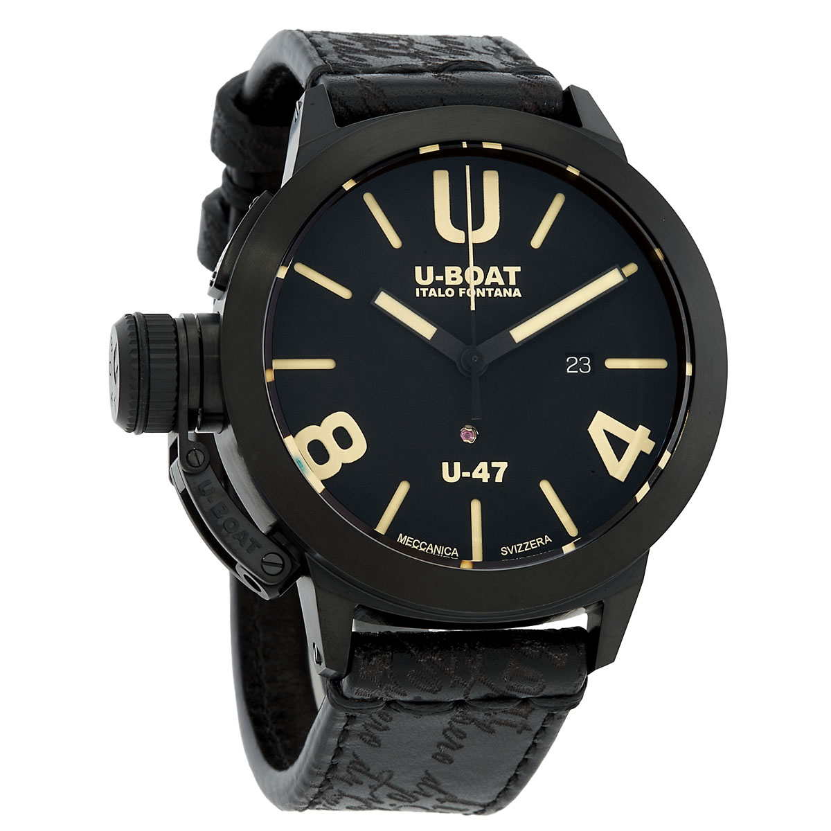U-Boat Classico U-47 Lefty Automatic Black Dial Men's Watch 9160