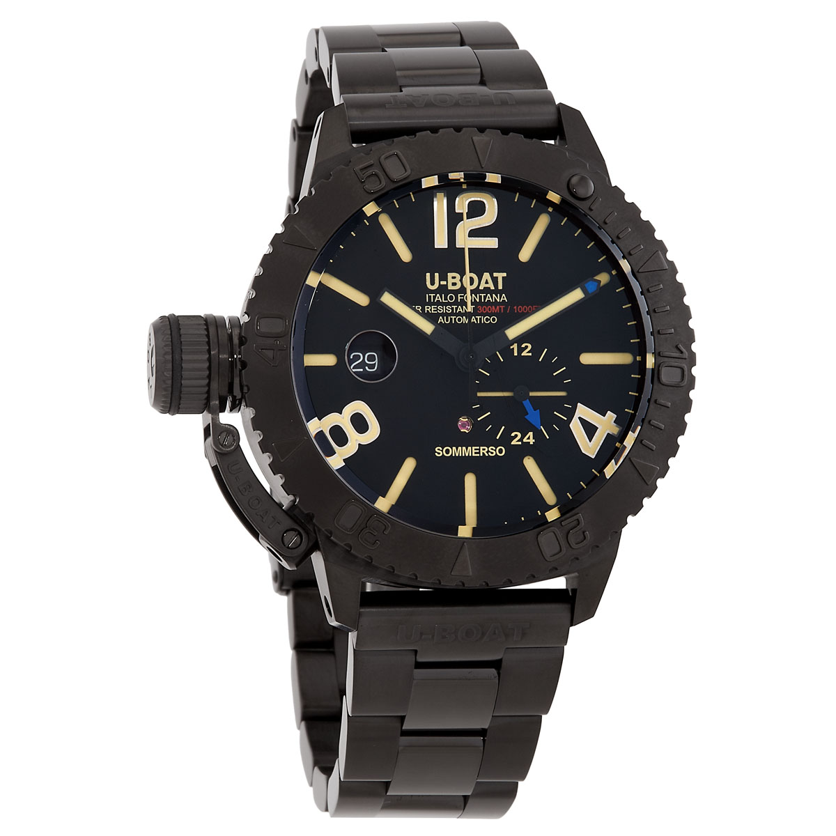 U-Boat Sommerso Automatic Black Dial Men's Watch 9015/MT
