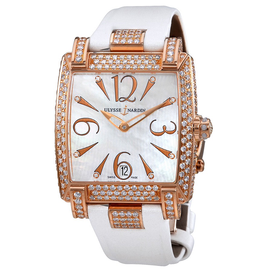 Ulysse Nardin Caprice 18kt Rose Gold Pave Diamonds Ladies Watch 136-91FC/691