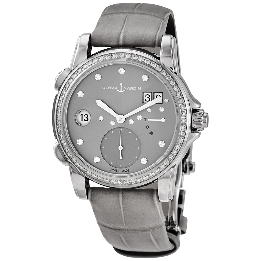 Ulysse Nardin Classic Lady Dual Time Automatic Diamond Ladies Watch 3243-222B/91