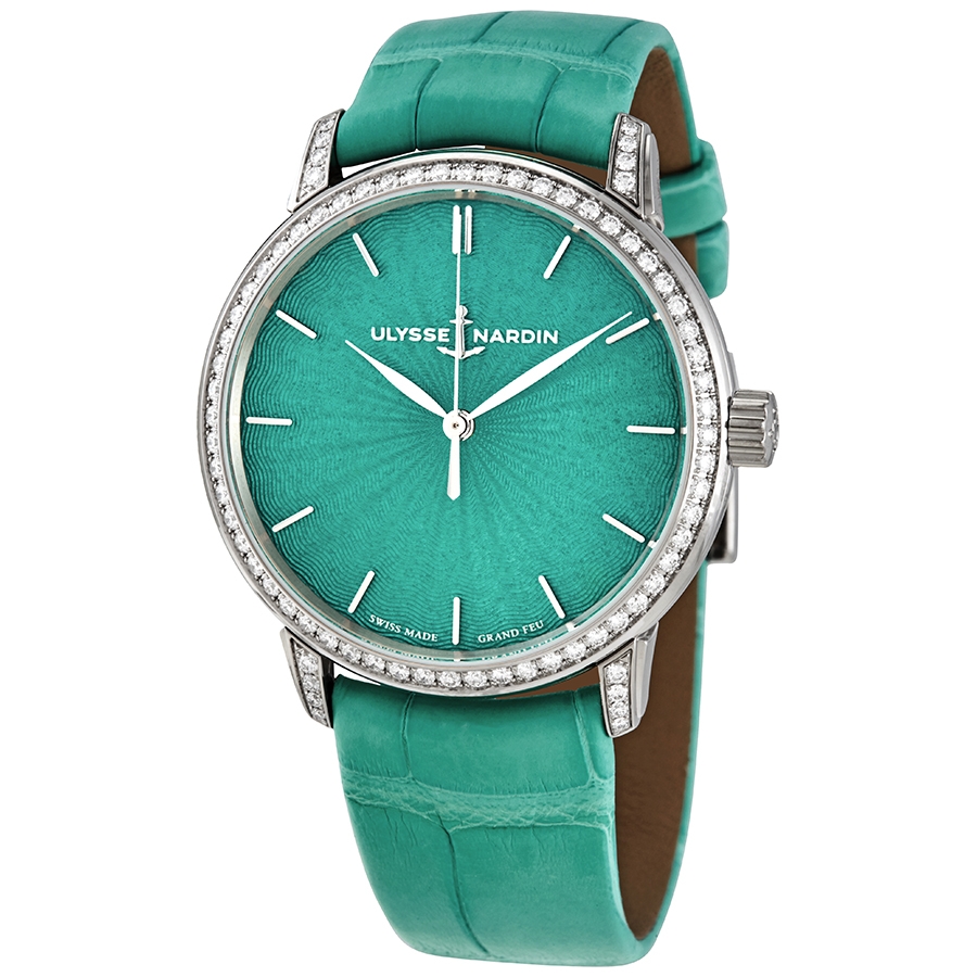 Ulysse Nardin Classico Lady Diamond Green Dial Ladies Watch 8150-201BC/E8