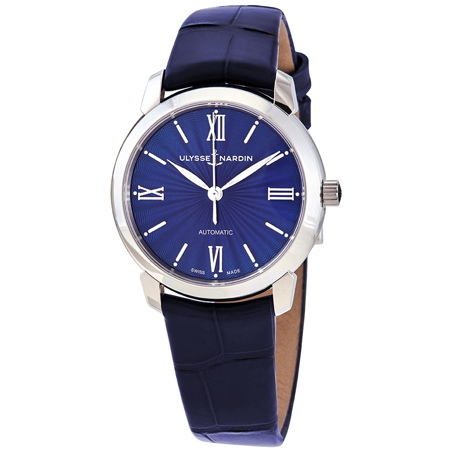 Ulysse Nardin Classico Lady Blue Dial Alligator Leather Automatic Ladies Watch 8103-116-2-E3