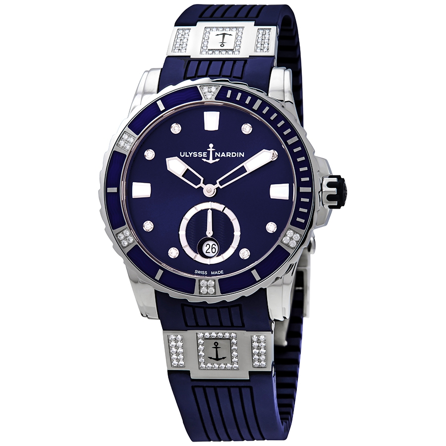 Ulysse Nardin Diver Blue Diamond Dial Automatic Ladies Watch 3203-190-3C/10.13