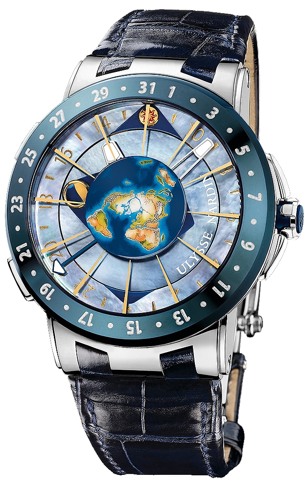 Ulysse Nardin Executive Moonstruck Automatic Blue Mother of Pearl Dial Men's Watch 1069-113