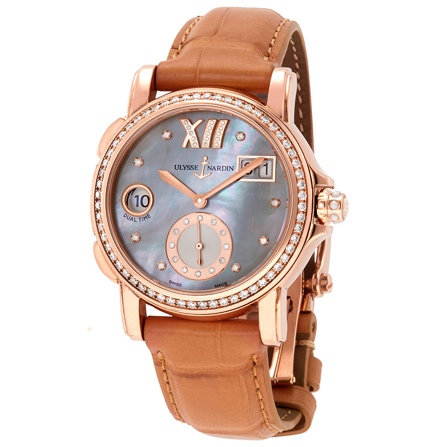 Ulysse Nardin GMT Big Date Automatic Diamond Ladies Watch 246-22B/392