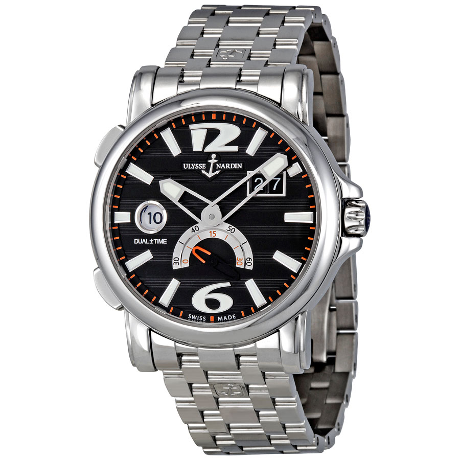 Ulysse Nardin GMT Big Date Black Dial  Automatic Men's Watch 243-55-7-62