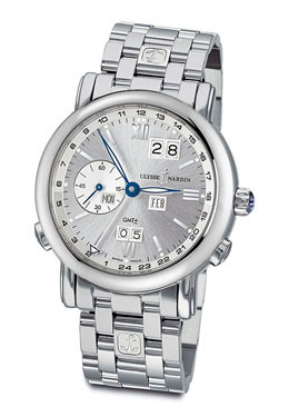 Ulysse Nardin GMT Perpetual Silver Dial 18kt White Gold Automatic Men's Watch 320-82-8-31