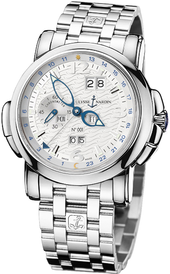 Ulysse Nardin GMT Perpetual Silver Dial 18kt White Gold Men's Watch 320-60-8-60