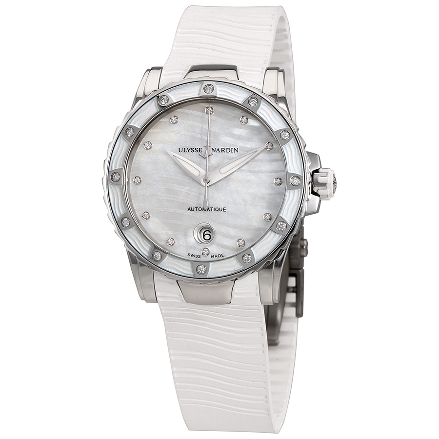 Ulysse Nardin Lady Marine Diver Mother of Pearl Dial Ladies Watch 8153-180E-3-10