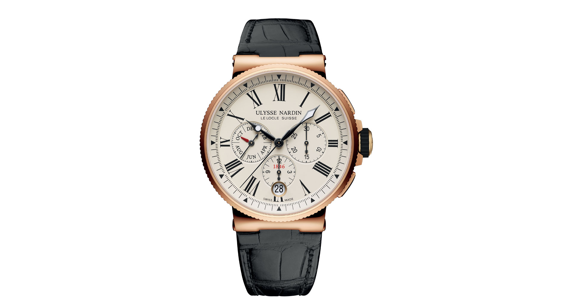Ulysse Nardin Marine Chronograph Automatic Men's Annual Calendar Watch 1532-150/40