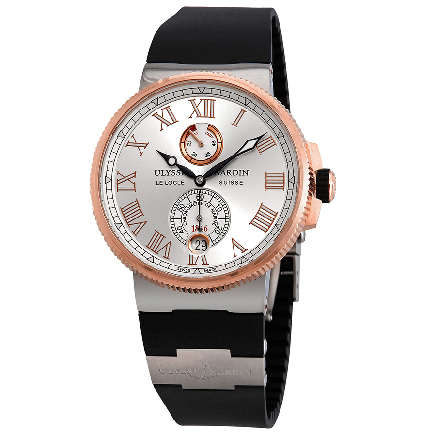 Ulysse Nardin Marine Chronometer Automatic Silver Dial Men's Watch 1185-122-3T/41 V2