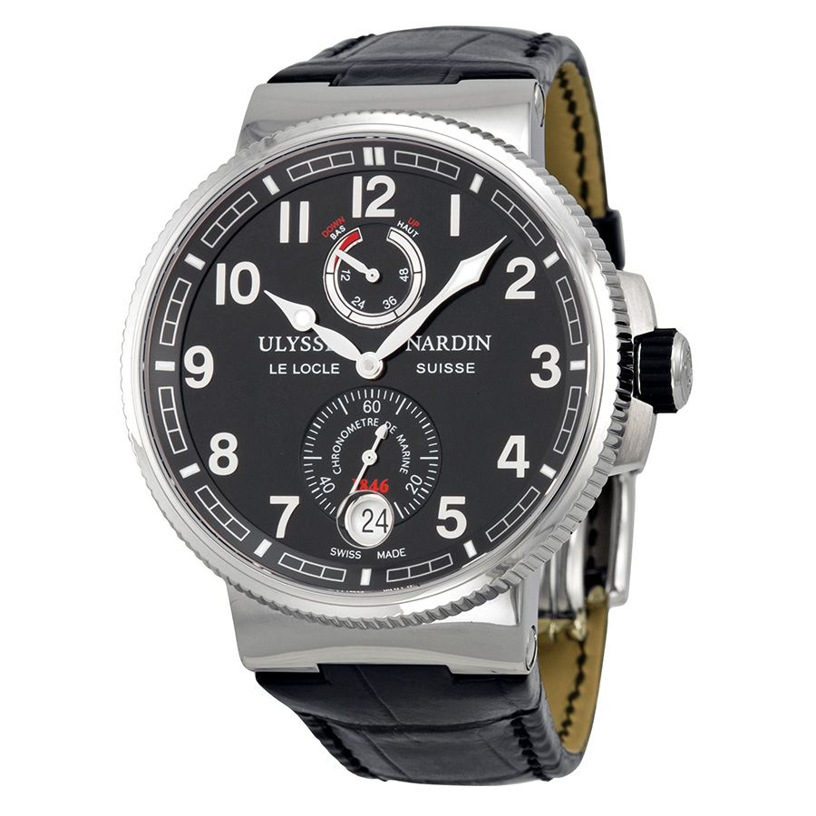 Ulysse Nardin Marine Chronometer Black Dial Automatic Men's Watch 1183-126-62