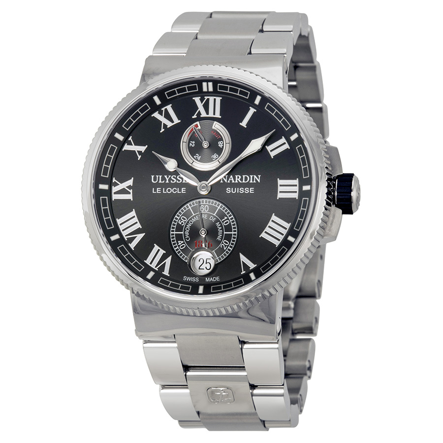 Ulysse Nardin Marine Chronometer Black Dial Men's Watch 1183-126-7M-42