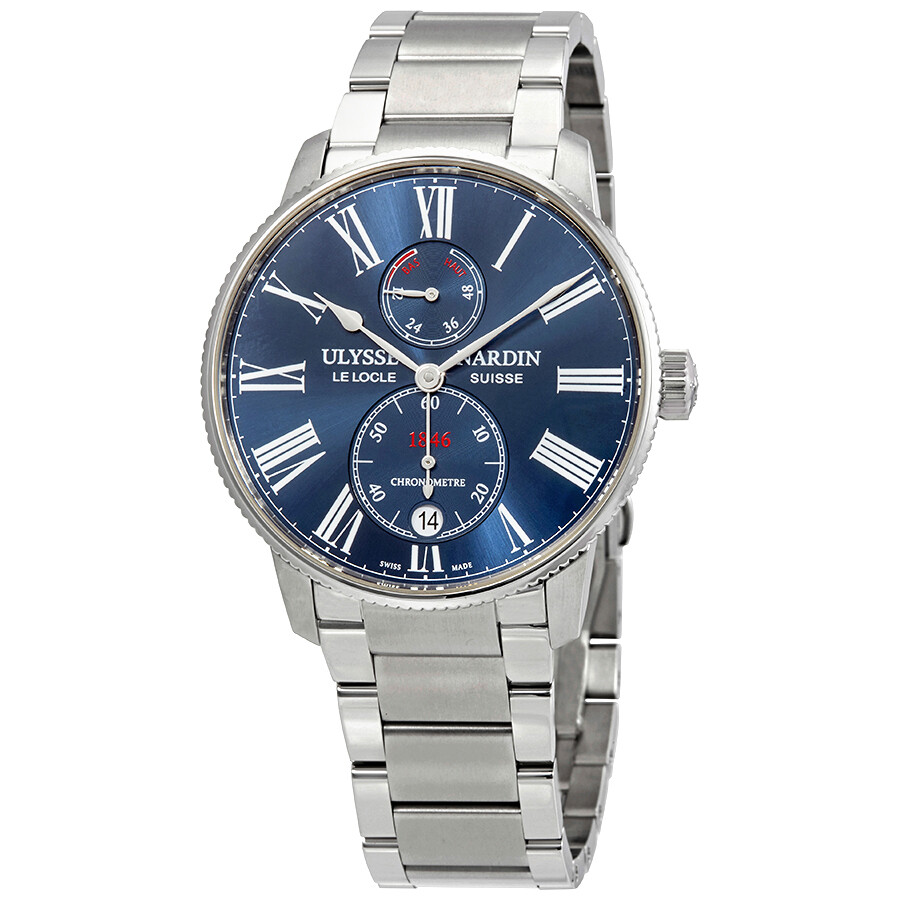 Shop Ulysse Nardin Marine Chronometer Torpilleur Automatic Blue Dial Men's Watch 1183-310-7m/43