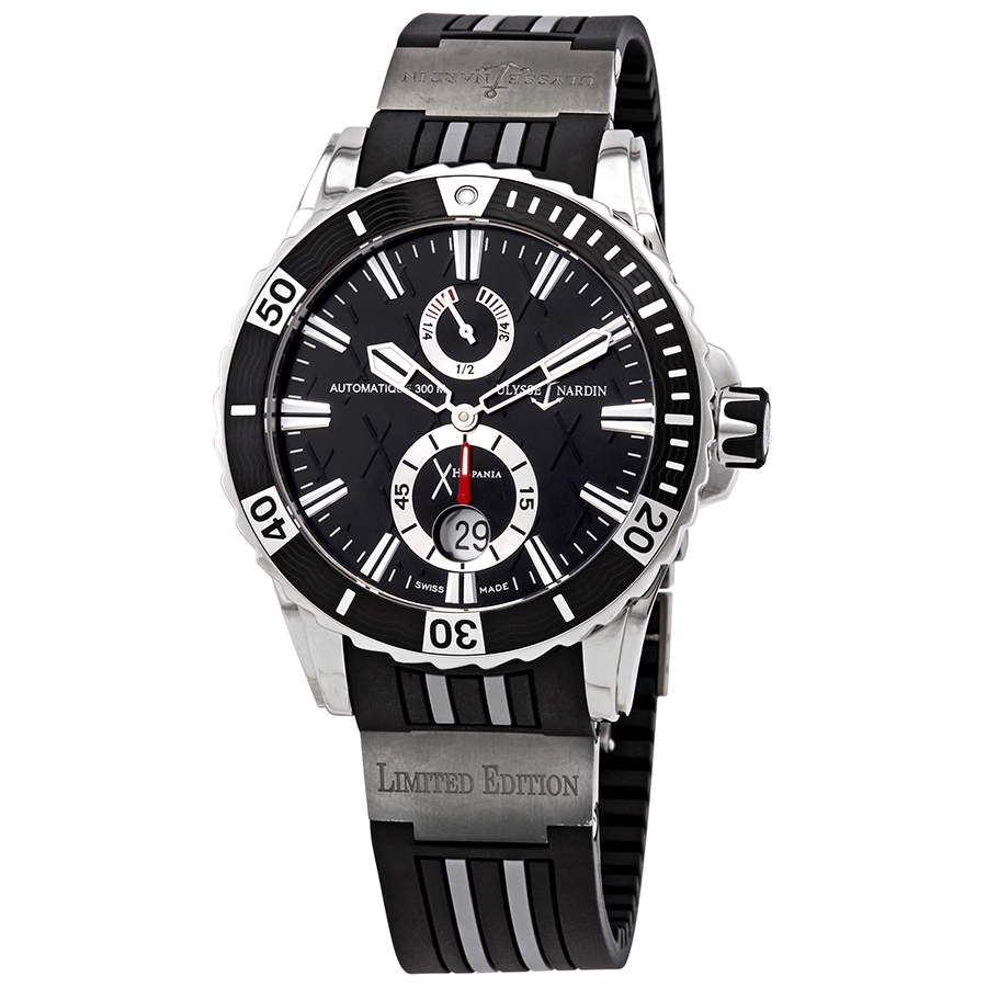 Ulysse Nardin Marine Diver Hispania Black Dial Automatic Men's Watch 263-10LE-3/92-HIS