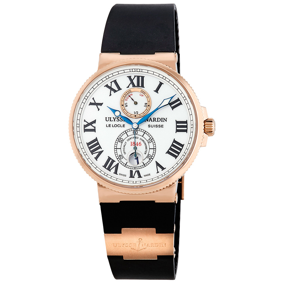 Ulysse Nardin Maxi Marine Chronometer Automatic White Dial Men's Watch 266-67-3-40