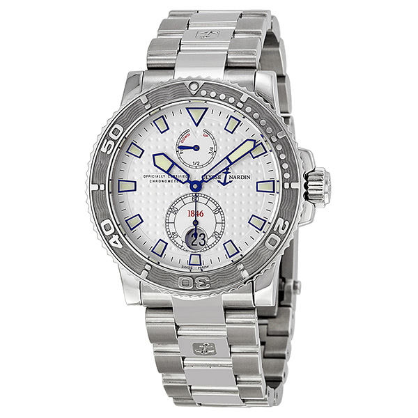 Ulysse Nardin Maxi Marine Diver Chronometer Automatic Silver Dial Stainless Steel Men's Watch 263-33-7