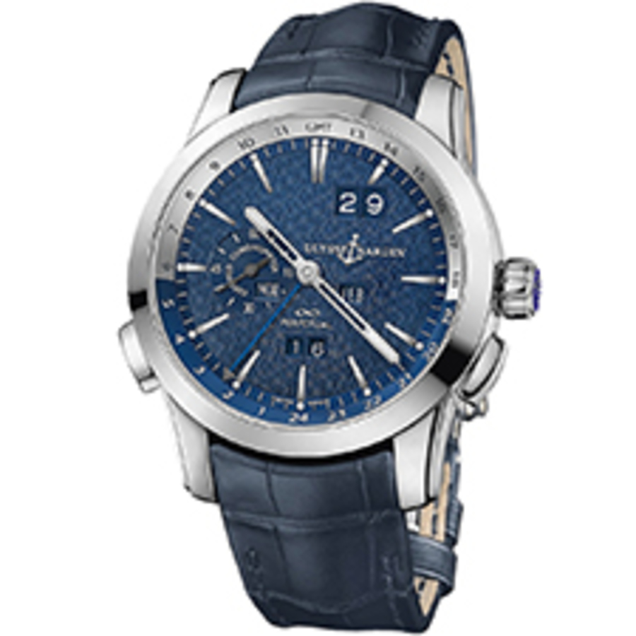 Ulysse Nardin Perpetual Manufacture GMT Blue Dial Men's Watch 329-10/93-BQ