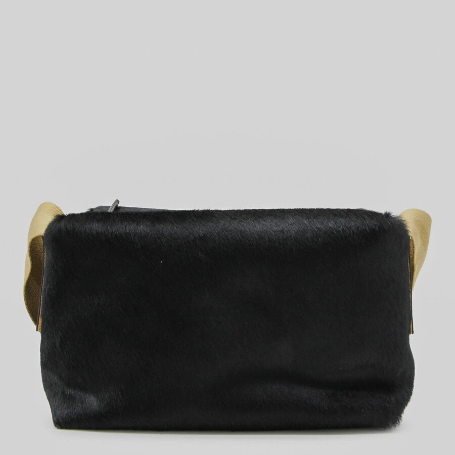 Uma Wang Black Leather Shoulder Bag In Black
