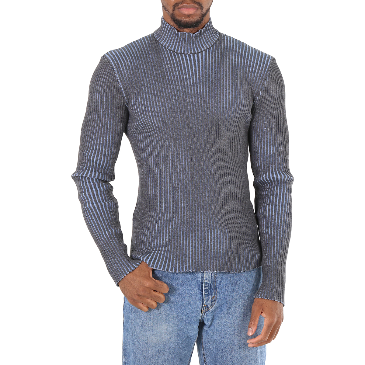 Uniforme Men's Funnel Neck Merino Wool Sweater, Size Large ML70