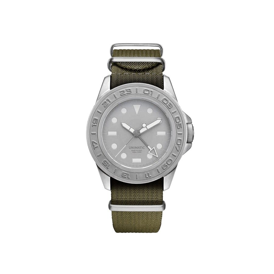 Unimatic Modello Uno GMT Grey Dial Men's Watch U1-GMT-AEG