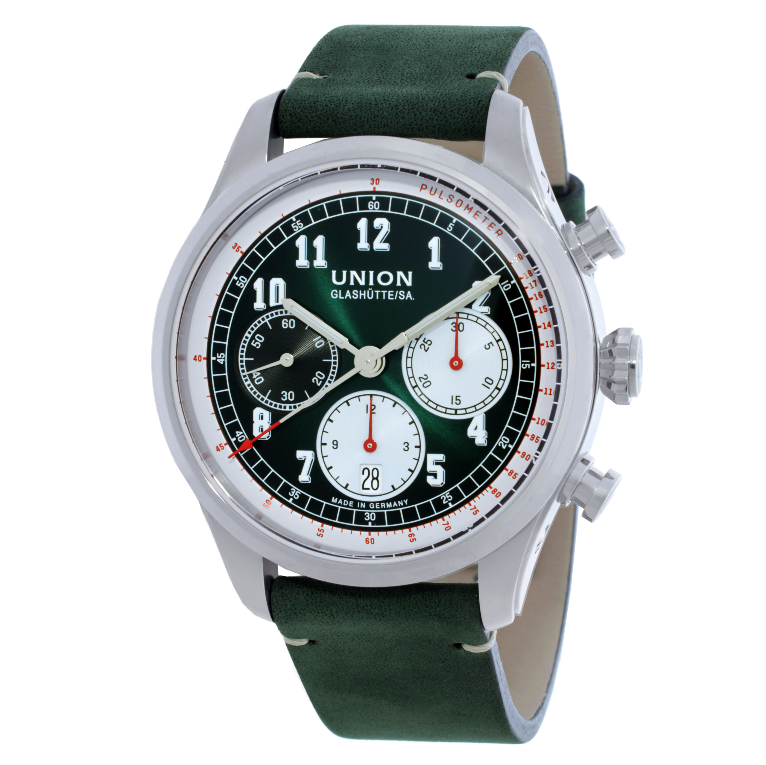 Union Glashuette Belisar Chronograph Automatic Green Dial Men's Watch D009.427.16.092.00