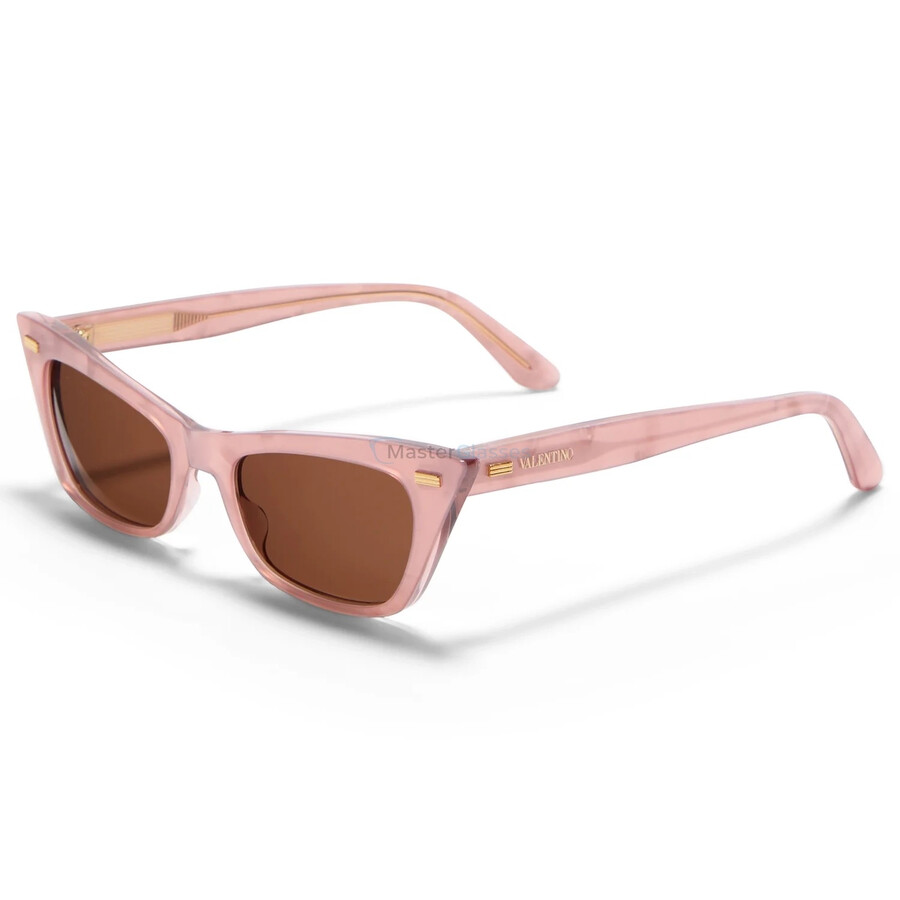 Valentino Brown Cat Eye Ladies Sunglasses Vls-176 B 51 In Pink