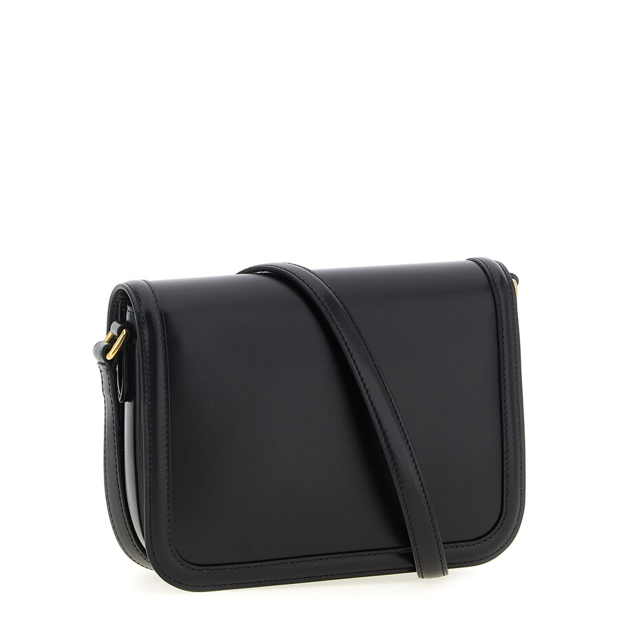 Valentino Small Vlogo Signature Flap Shoulder Bag In Black