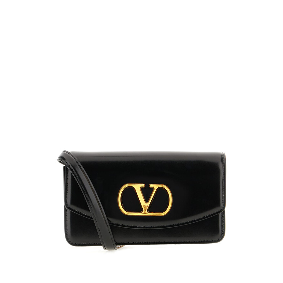 Valentino Garavani Black Leather Clutch