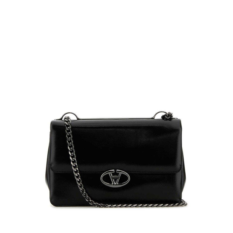 Valentino Medium Quilted Chain Strap Shoulder Bag In Black